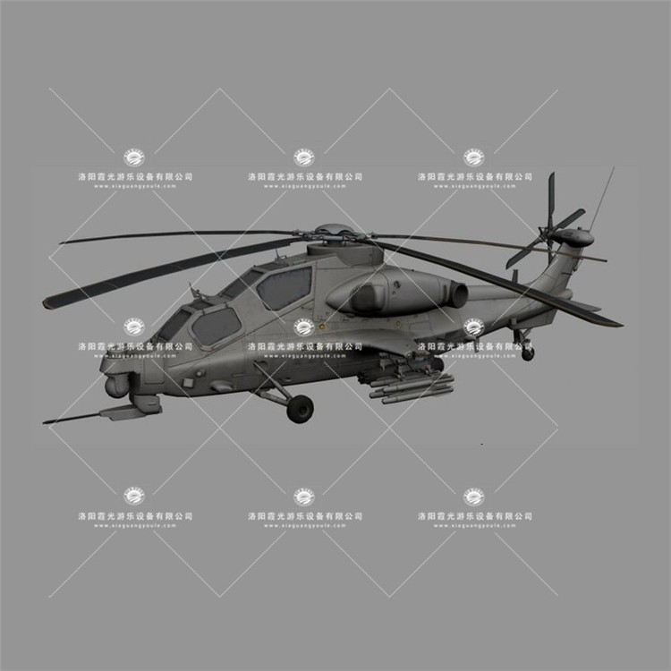 理县武装直升机3D模型